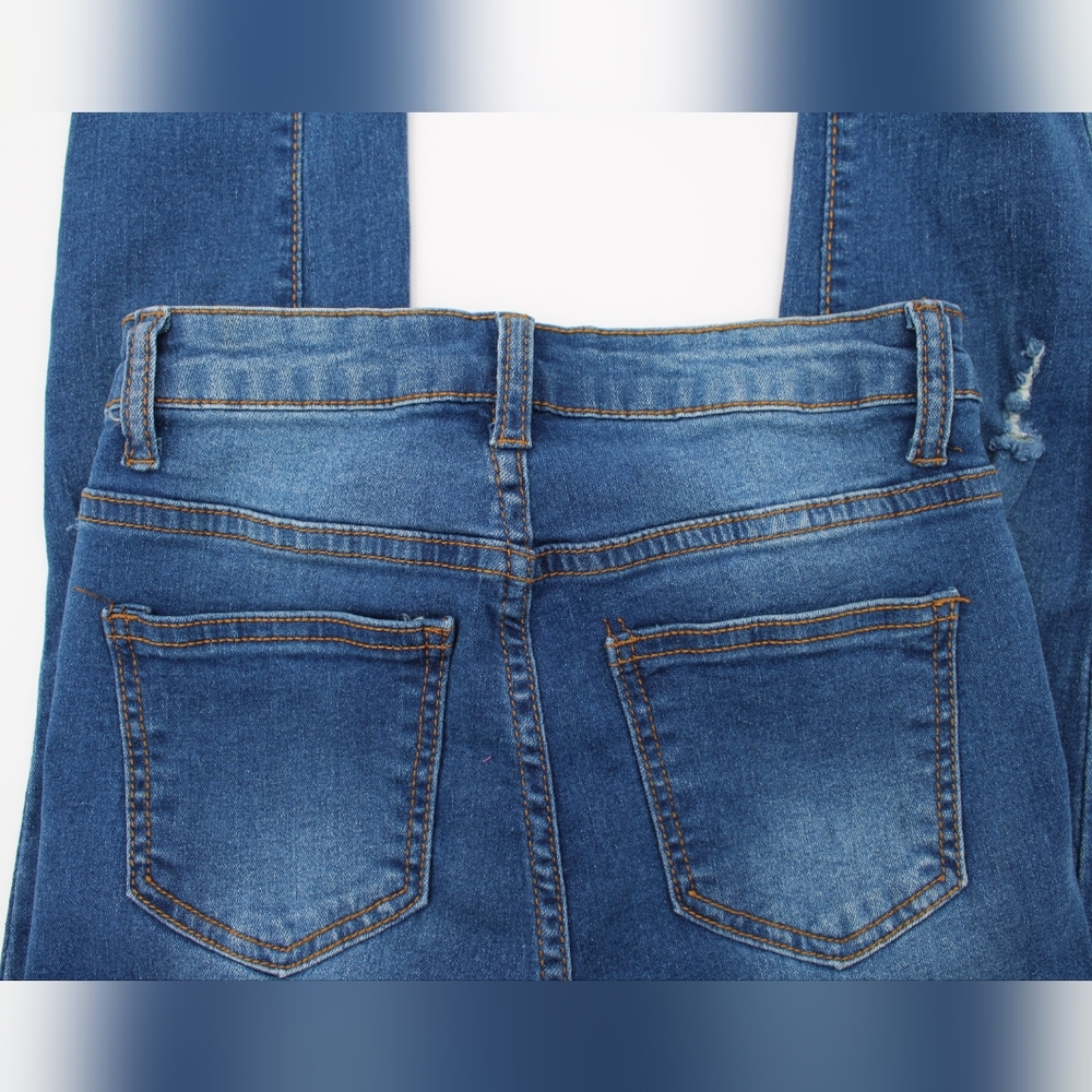Juniors Skinny Cut Out Jeans Med Blue (XS/2) - Picture 3 of 5